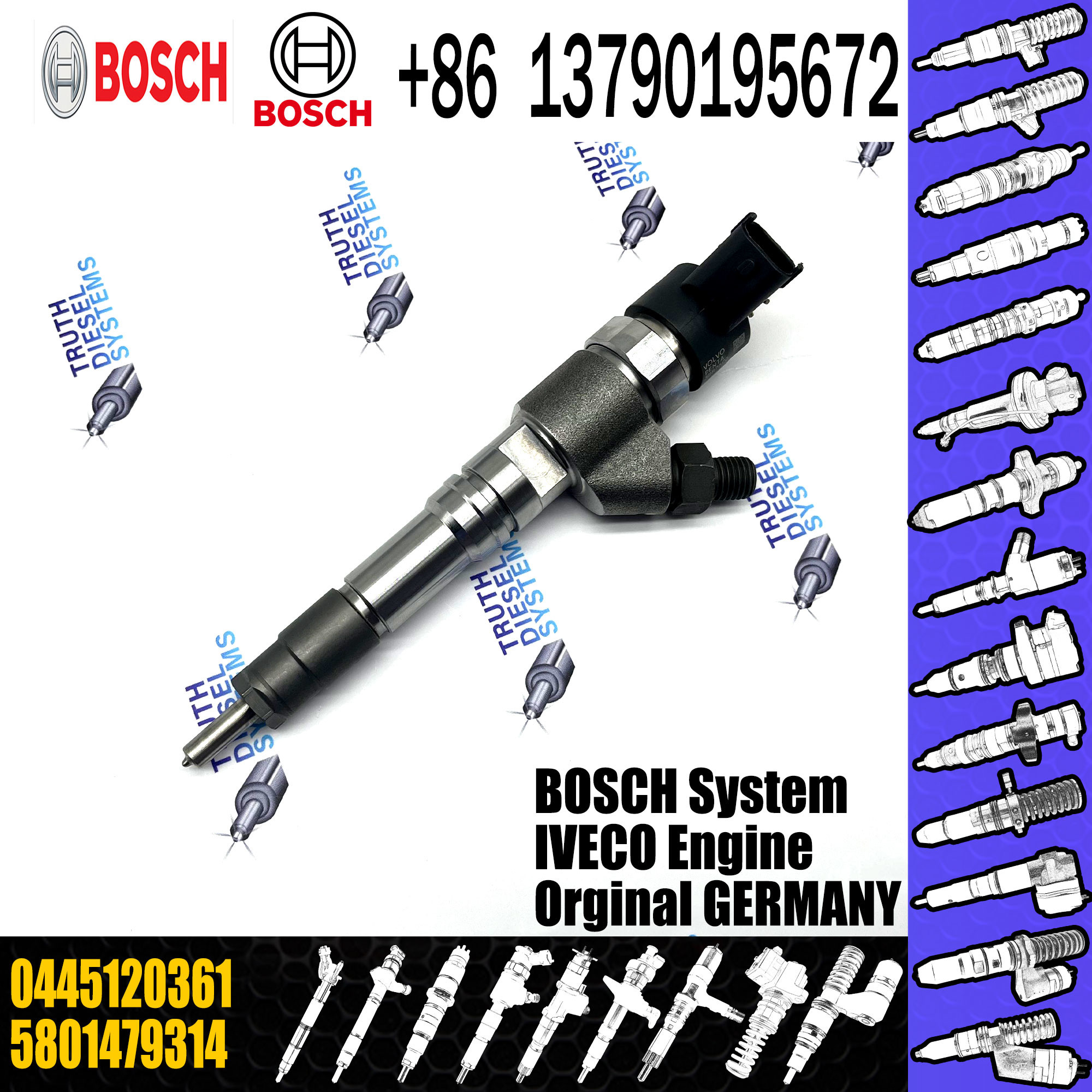 High Quality New Diesel Fuel Injector 0445120361 Common Rail Injection Nozzle 0445120371 With Nozzle DLLA145P2397