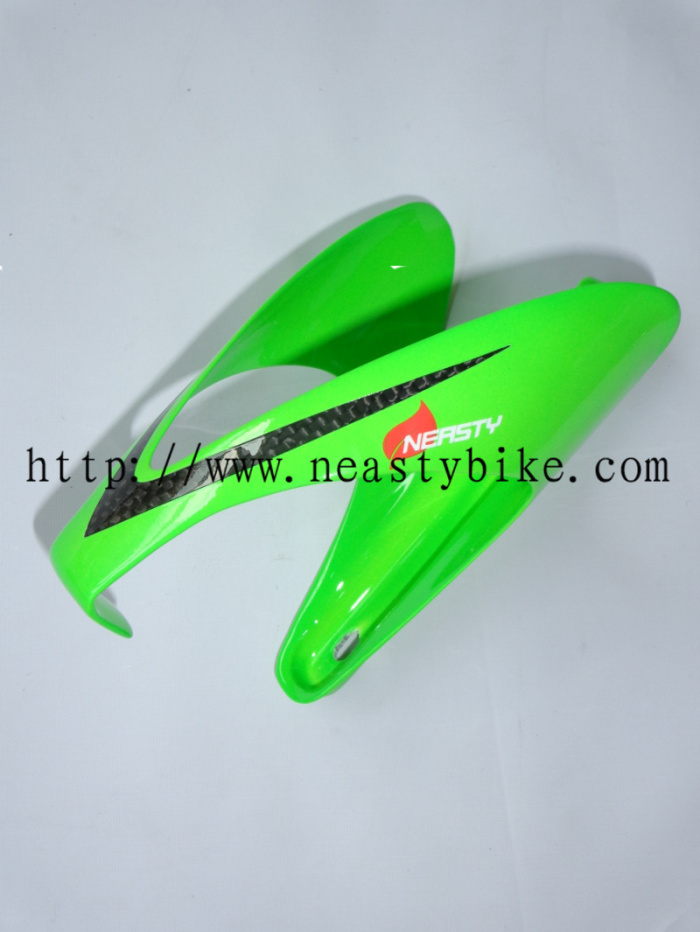 NT-BC1008 Cycling Green and Decal Carbon Fiber Bottle Cage