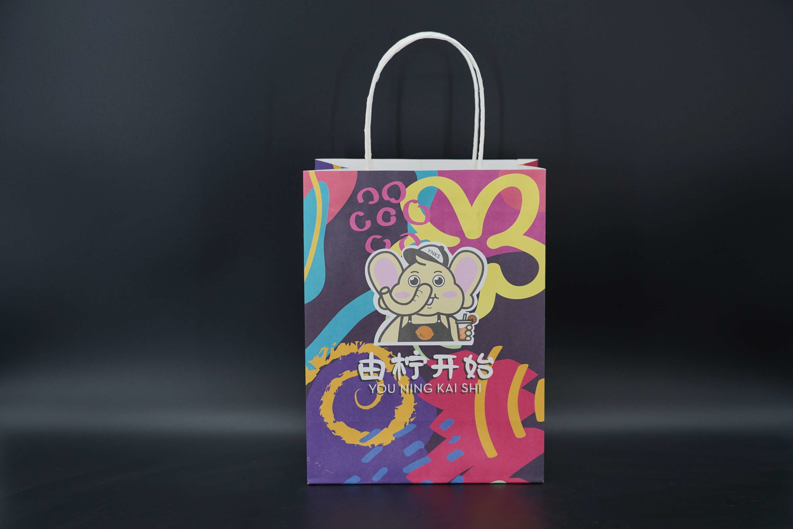 Cafes Restaurant Take Out Paper Bags Biodegradable Personalised Paper Bags