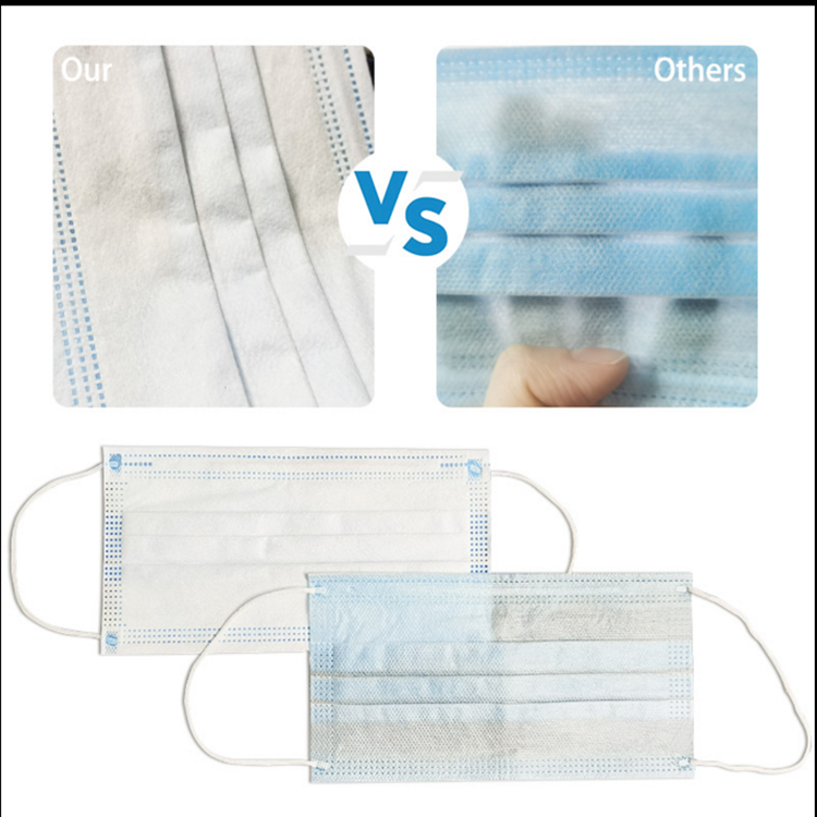 Sterilized Medical Antibacterial Face Mask 3 Layer Surgical Mask Dust Pollution