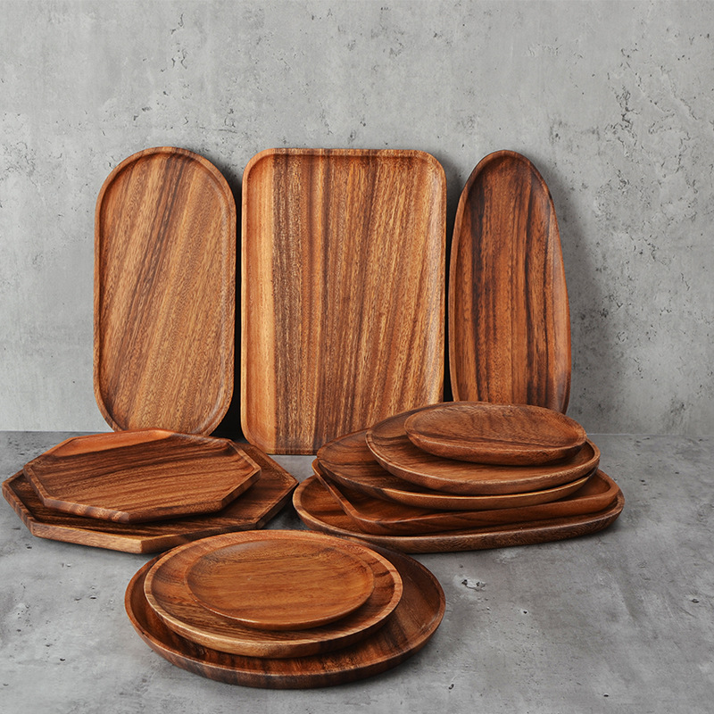 Wooden Fruit Plate Baskets Aesthetic Designs for Serving Needs from Utensils Category