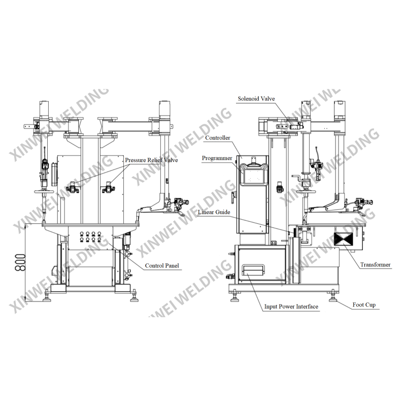 Junction Box Electrical Enclosure Metal Door Frame Large Cabinet Flexible Movable Articulating Two Arms One Side Spot Welding