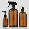 Buy cheap Odorless 8oz Amber Glass Trigger Spray Bottle , CE Amber Glass Bottle With Spray from wholesalers