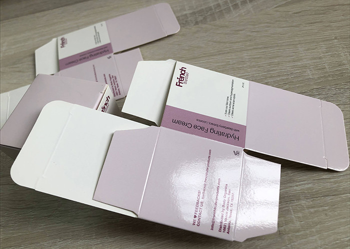 Customized printed white cardboard paper cosmetics face cream packaging boxes