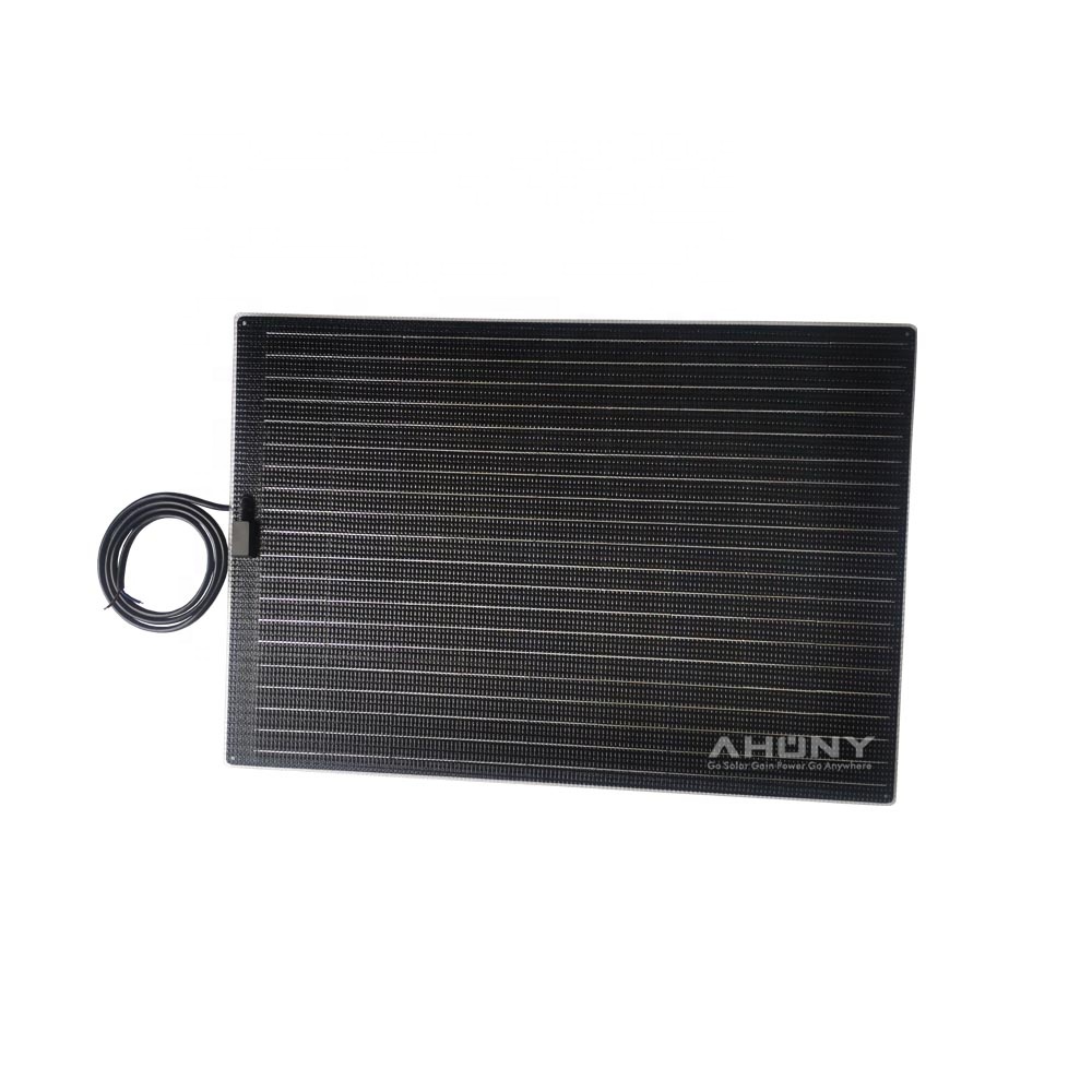 120W Monocrystalline Semi Rigid Solar Panels semi flexible solar panel Anti Slippery Walkable on For Rv Boat Yacht roof