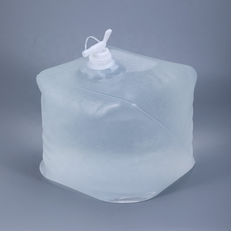 Customized Logo Square Foldable Carrier Collapsible Liquid Container 20L Semi-Foldable
