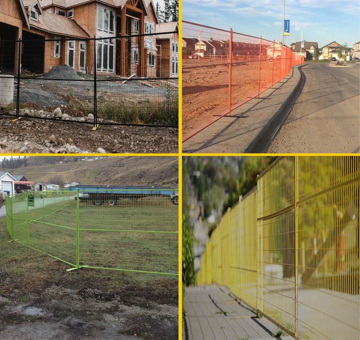 Hot Sale 6x10 Construction Event Canada Temporary Fence Panels With Orange Color