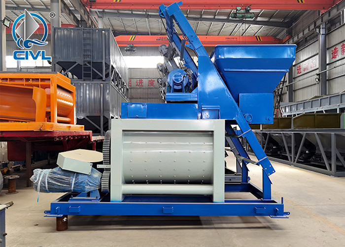 JS Compulsory Concrete Mixer On Site / Small Double Shaft Concrete Mixing Plant / JS500 Mixer
