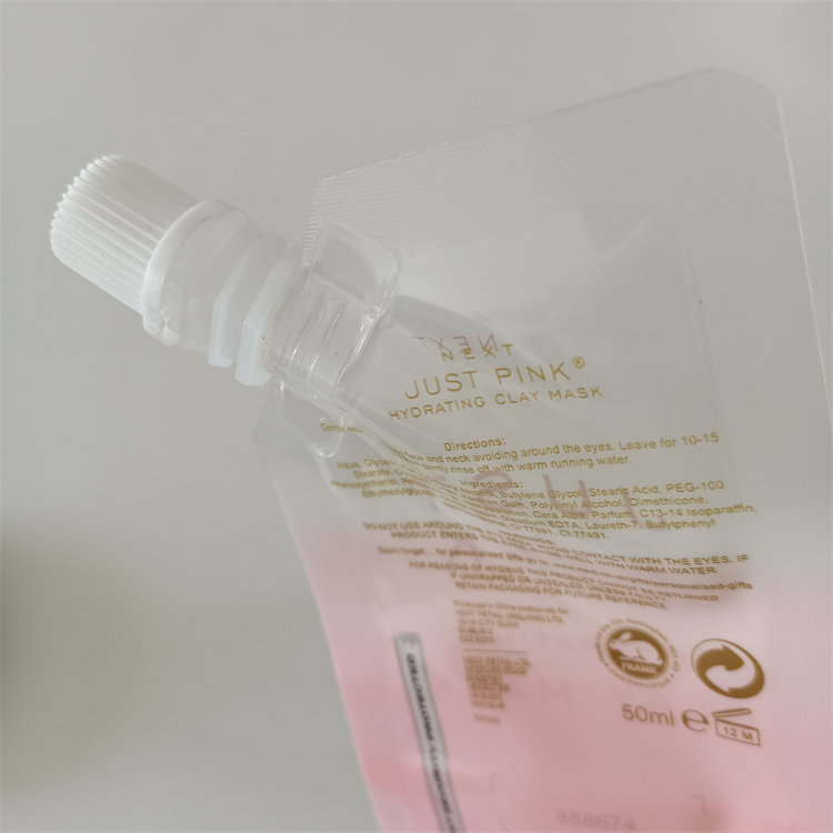 Round Lid Biodegradable Spout Pouch Cosmetic Packaging with Personalized Branding