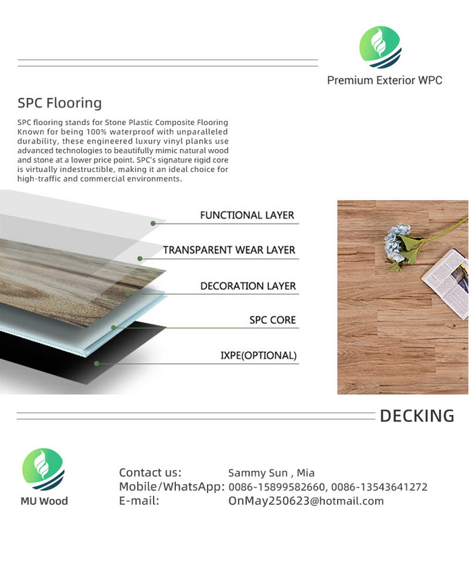 BP Texture SPC Tile Flooring Panel Stone Polymer Composite Flooring