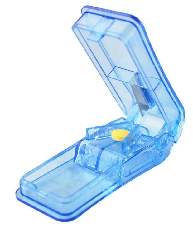 28 compartment column shape plastic pill storage box with pill crush box, Conventional eco-friendly 4 grids plastic trav