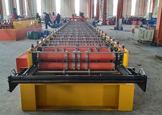 PLC Control System Floor Deck Roll Forming Machine For Construction Building