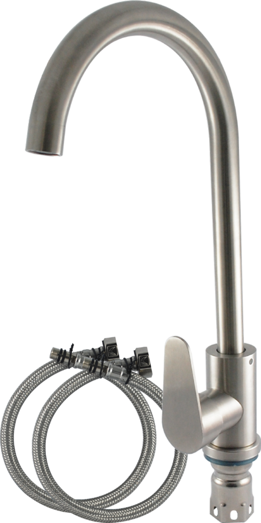 304 Stainless Steel Flexible Pull Out Down Kitchen Mixer Tap Modern Silver Sink Faucet