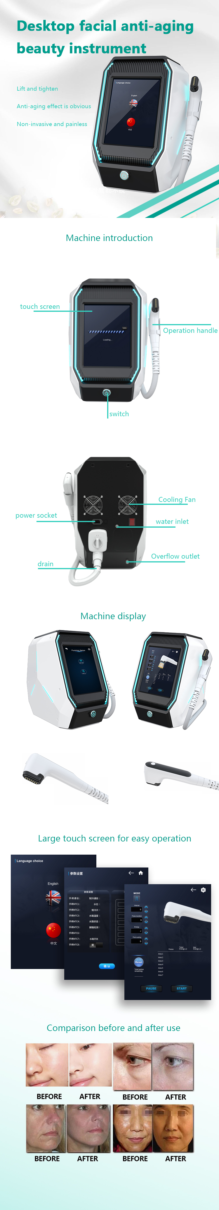 3d Carving Facial HIFU Beauty Machine skin tightening Portable