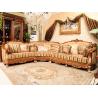 Buy cheap Gold Foil Royal Fabric Wooden Luxury Sofa Antique Baroque Style Couch 5 Years from wholesalers