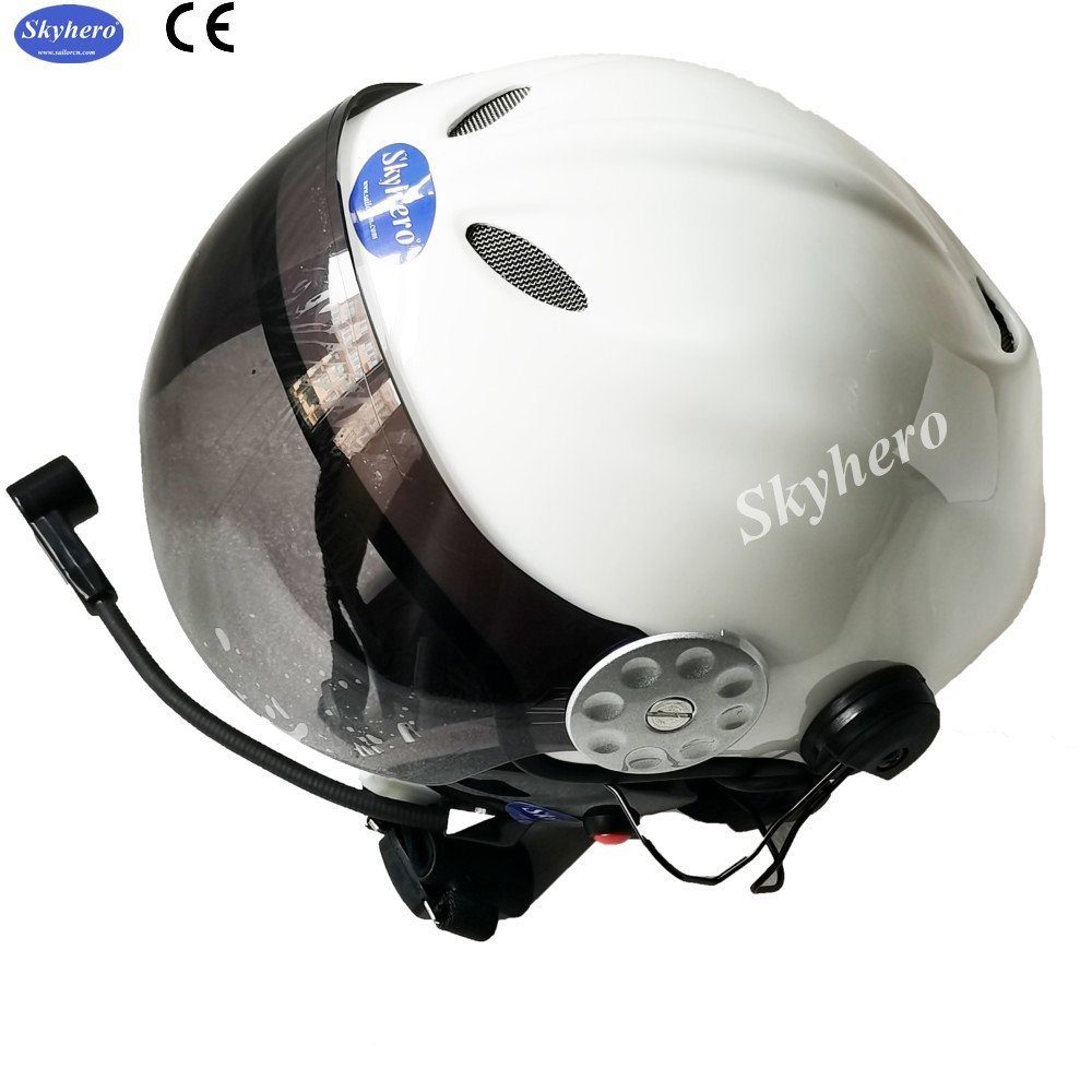 En 966 Standard Powered Paragliding Helmet Noise Cancel Paramotor Helmet Color Red Black White Blue Paramotor