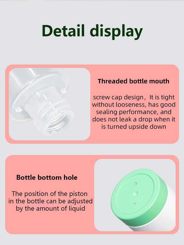 30ml 50ml 100ml Airless Cosmetic Bottles Refillable Lotion Cream Round Shape Vacuum