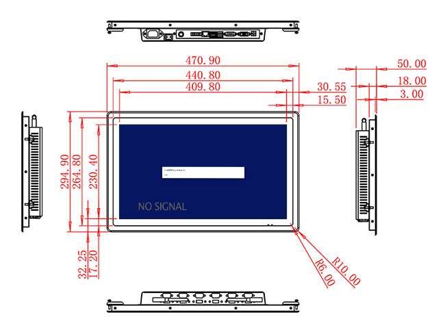 18.5-Inch Compact Screen for Transportation Hubs and Automation Panels