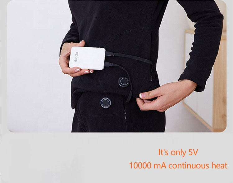 Long Sleeve Electric Heated Clothes Suit Graphene Film Material 65degree SHEERFOND