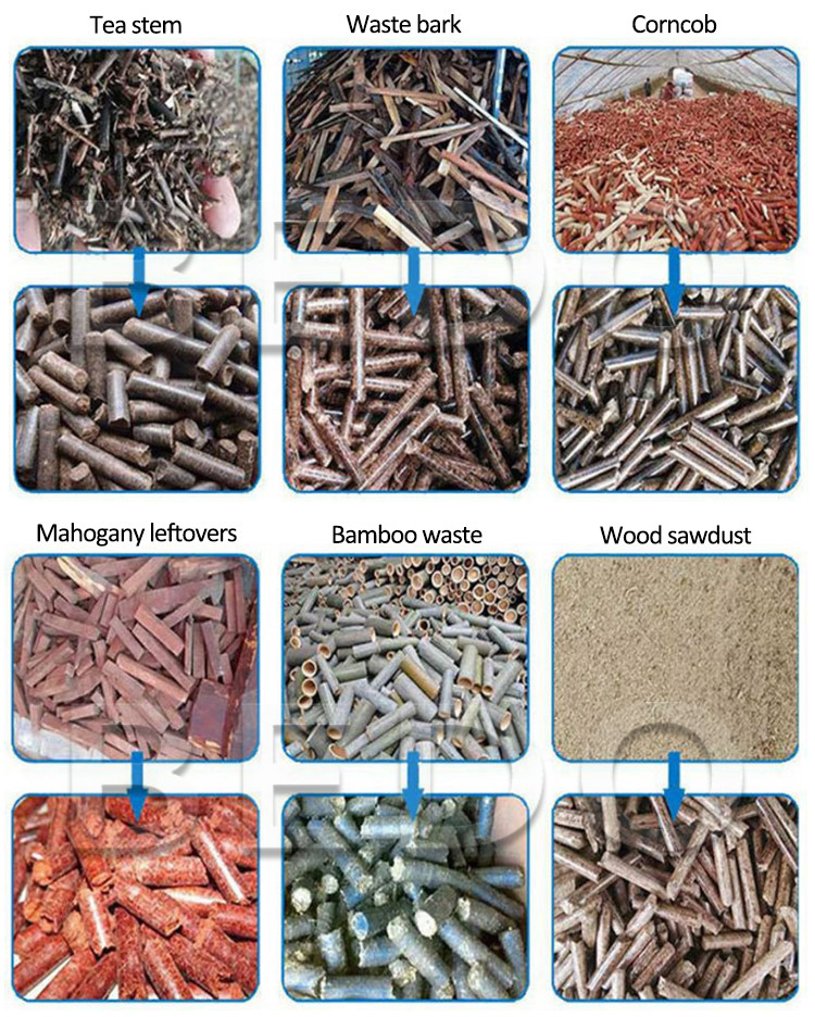 Carbon Steel Wood Pellet Machine 4800kg Wood Pellet Press Machine