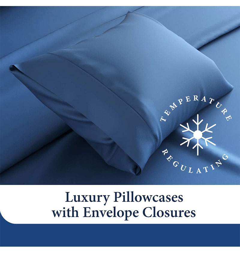 600TC Egyptian Cotton Home Bed Sheet Set with Customized Size Fitted Sheet and Cooling Flat Sheet