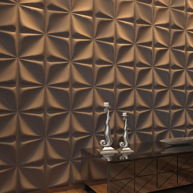 Thickness 1mm Decorative 3d Wall Panels PVC Flexilble Squre Shape