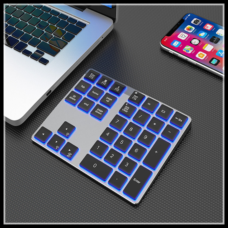 Wireless Bluetooth 3.0 Pin Code Keypad Numeric Keyboard With 7 Backlight