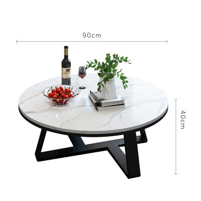 Custom Made Nordic Marble Modern Simple Living Room Round Size Tea Table