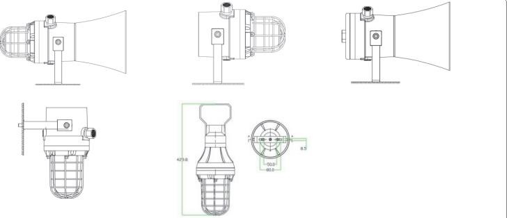 Copper Free Aluminum Explosion Proof Exit Emergency Lights 20-400W High Bay