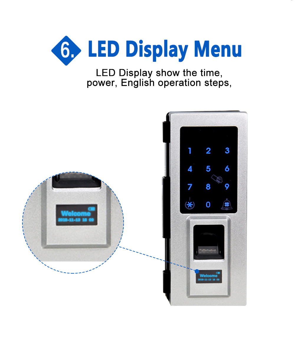 Zinc Alloy Smart Remote Control Finger Touch Door Lock For Office Easy To Operate