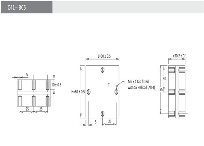 C41-BC5 0.33UF/700Vrms/300Kvar for induction heating (FP-8-300-4H/Celem CSP305B)High Frequency Capacitor 1