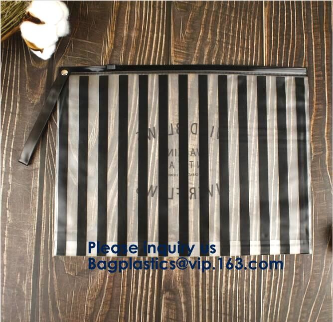 Hot Sale Waterproof Frosted Slider PVC Zipper Bags Wholesale Custom Printed Plastic Transparent Zip lockk Cloth Bag