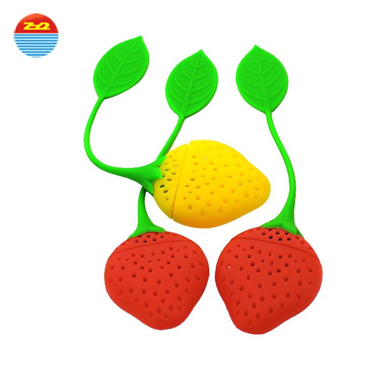 Sassy Silicone Fruit Strawberry Orange Shape Tea Bags