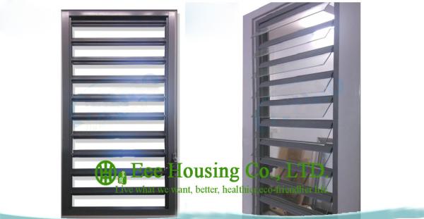 Hurricane-proof Aluminum Glass Louvered windows With Removable Screen,Jalousie