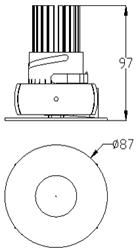 8W COB LED downlight