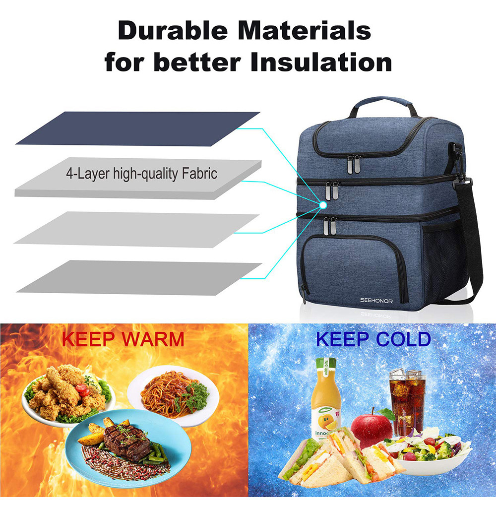 Leakproof Cooler Tote Bag Organizer with Adjustable Shoulder Strap for Adults