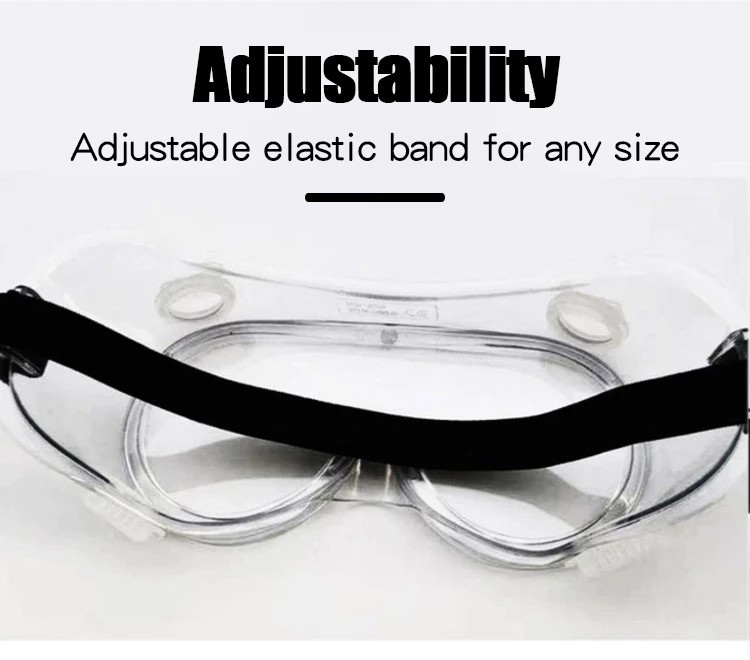 Protective Medical Disposable Products Anti Fog Safety Glasses Clear Color