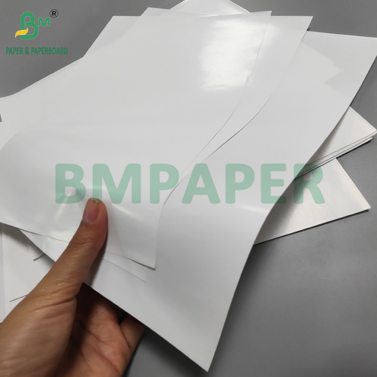 80gsm One Side Coated Glossy White Art Paper For Sticker Label 65 x 95cm 