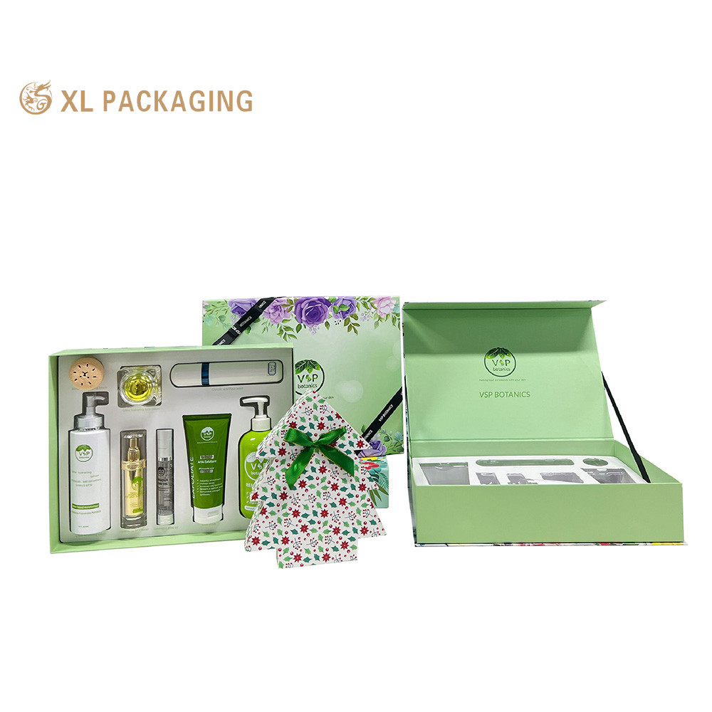 Custom Logo Magnetic Closure Box Large Luxury Cosmetic Box Packaging Skin Care Boxes With Tray