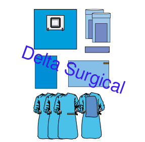 Standard OEM disposable surgical C-section or Caesarean Pack with sterilization bags