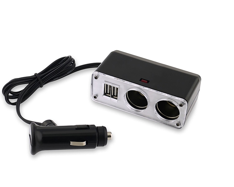 OEM 2Usb Car Mobile Phone Charger 3.0 Qc With Cable