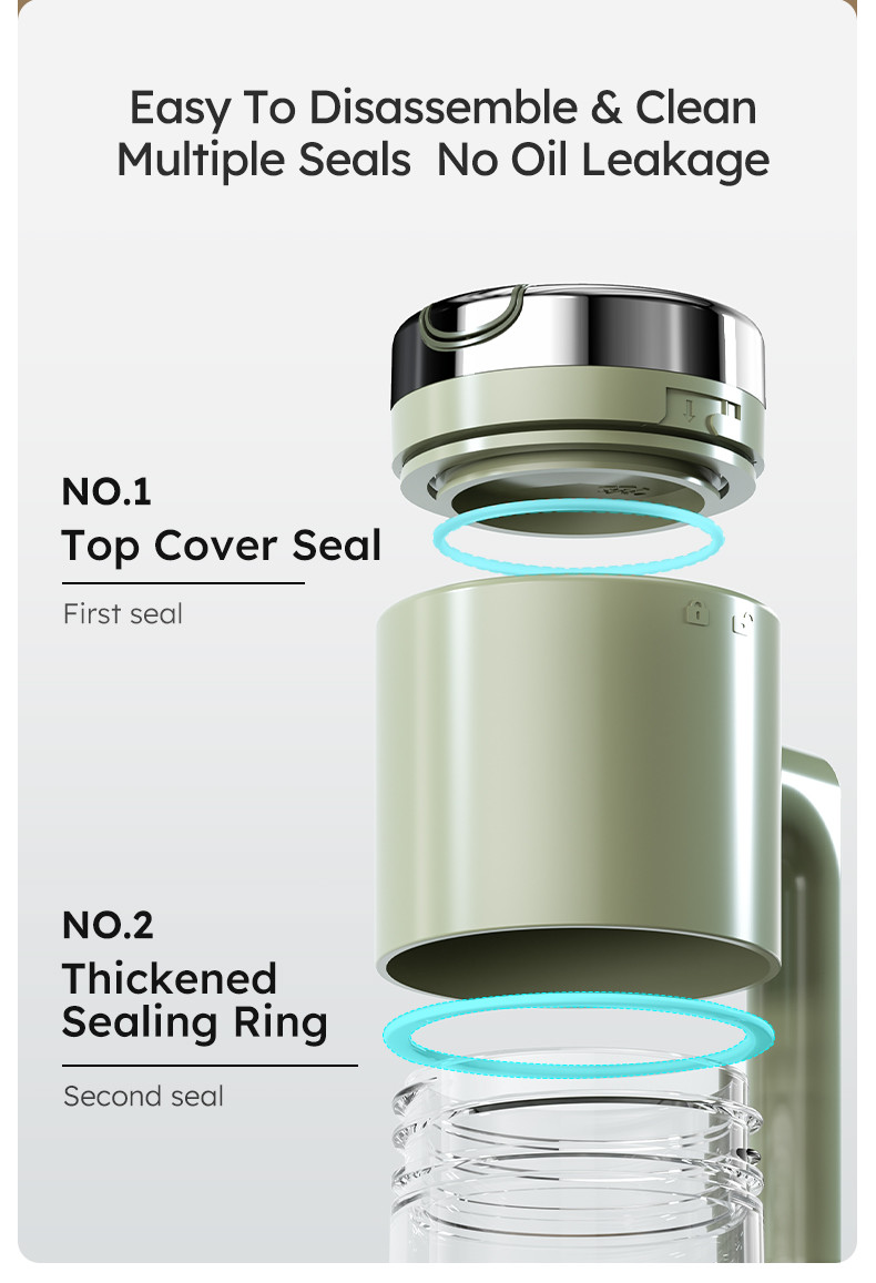 500 Ml 17oz Glass Olive Oil Dispenser Bottle Oil Pot with Handle Auto Flip Leakproof Condiment Container with Stainless Steel lid