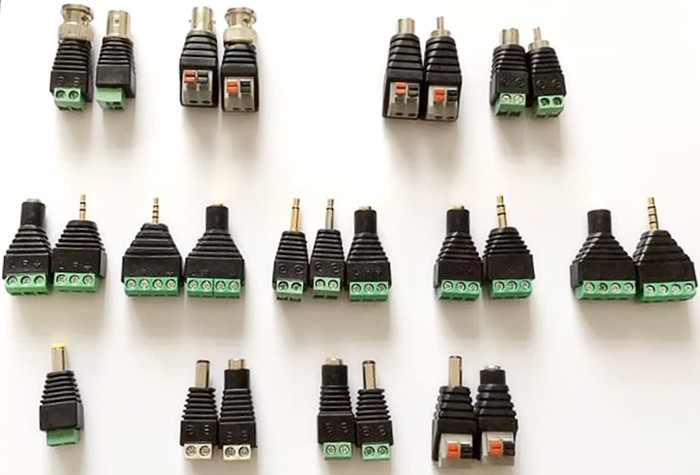 2.1mm Screw DC Male Plug CCTV Cable Accessories Camera Terminal 12V Low Voltage Power Limited