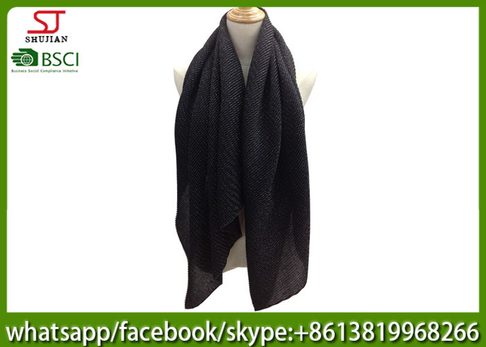 China supplier wrinkle wrap and thin Gilding spring summer scarf shawl 90*190cm 100% Polyester keep fashion chiffon