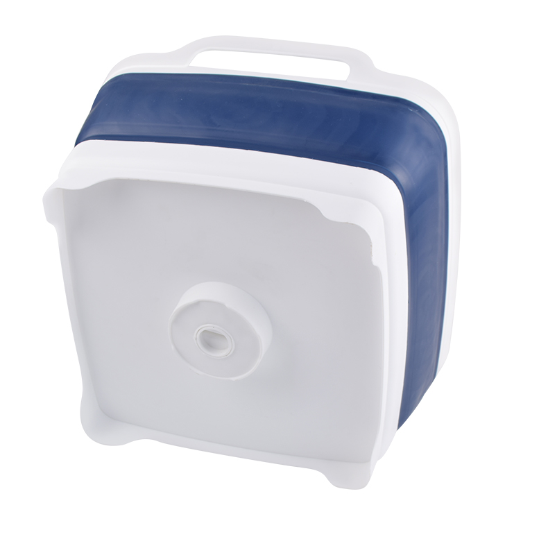 Collapsible 9L Silicone Strainer Basket Silicone Household Products Blue White