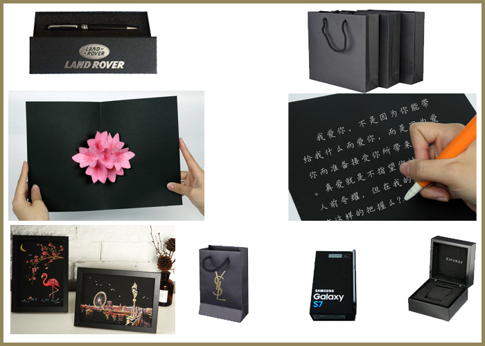 450gsm Black Card Paper For Luxury Package Box Good Stiffness 700 x 1000mm
