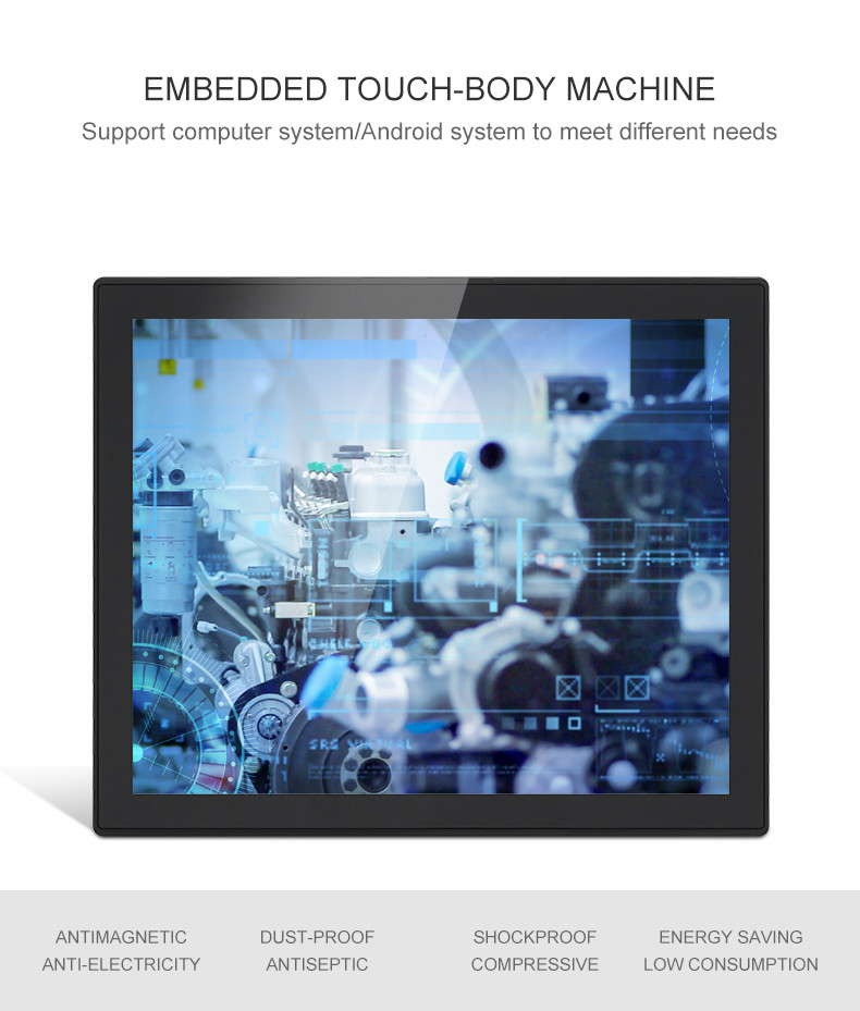 8 10 12 Inch Capacitance Industrial All In One Pc Touch Screen