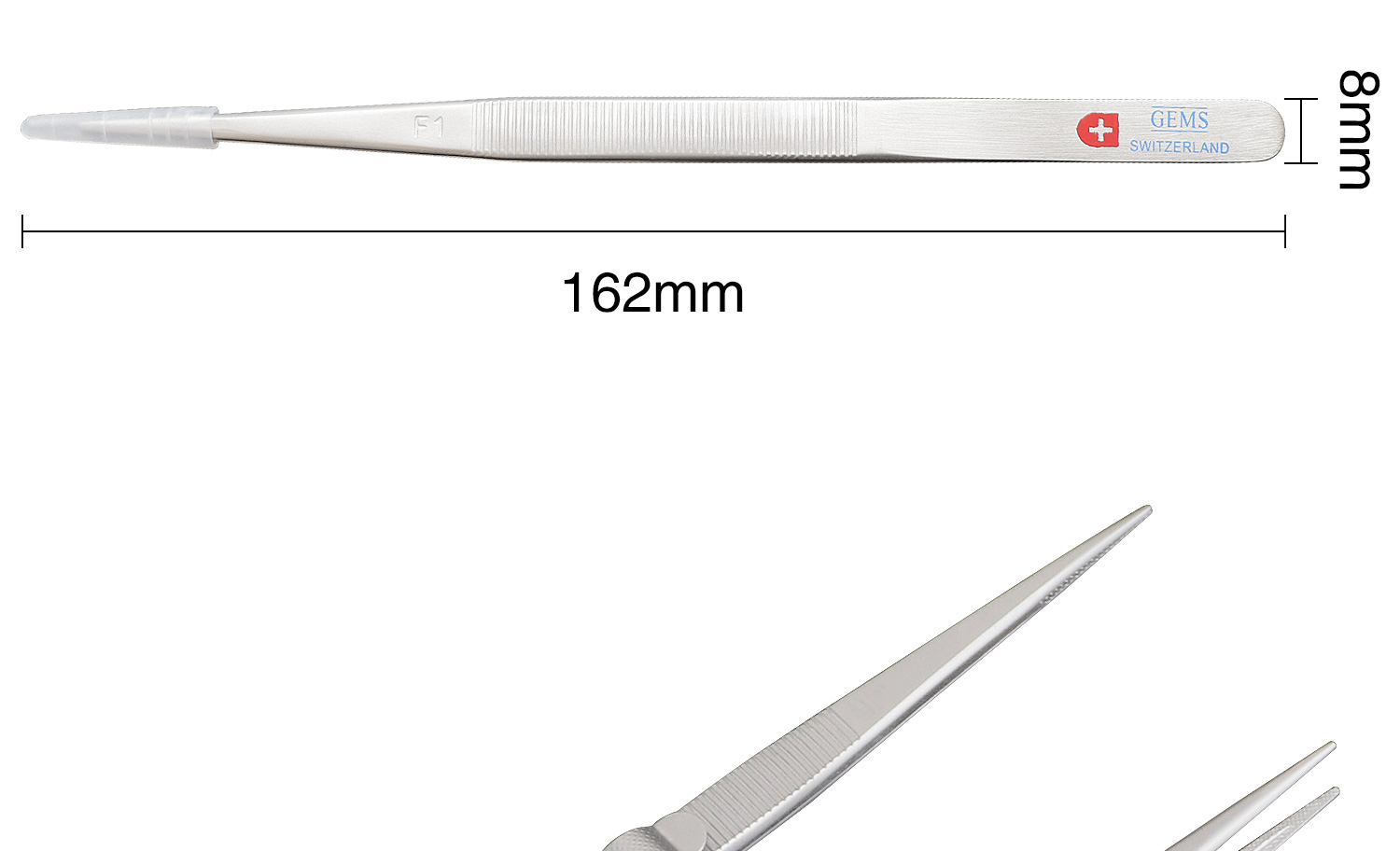 Stainless Steel Jewelry Tweezers Tools Anti Slip Pointed Fine