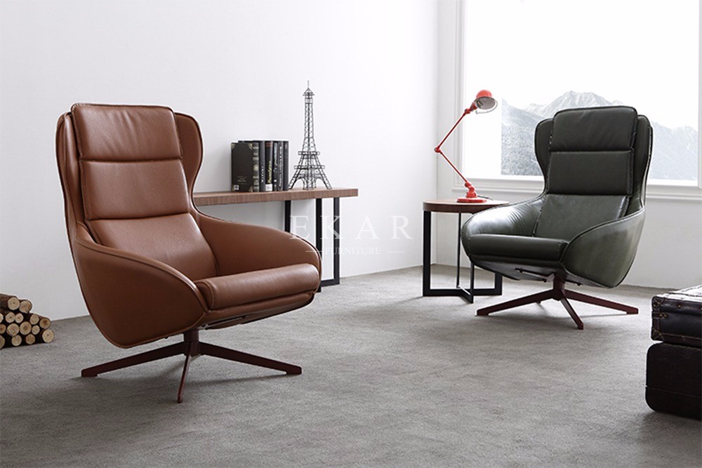 Modern Deluxe Different Design Metal Frame Luxury Leisure Fabric Leather Lounge Arm Chair