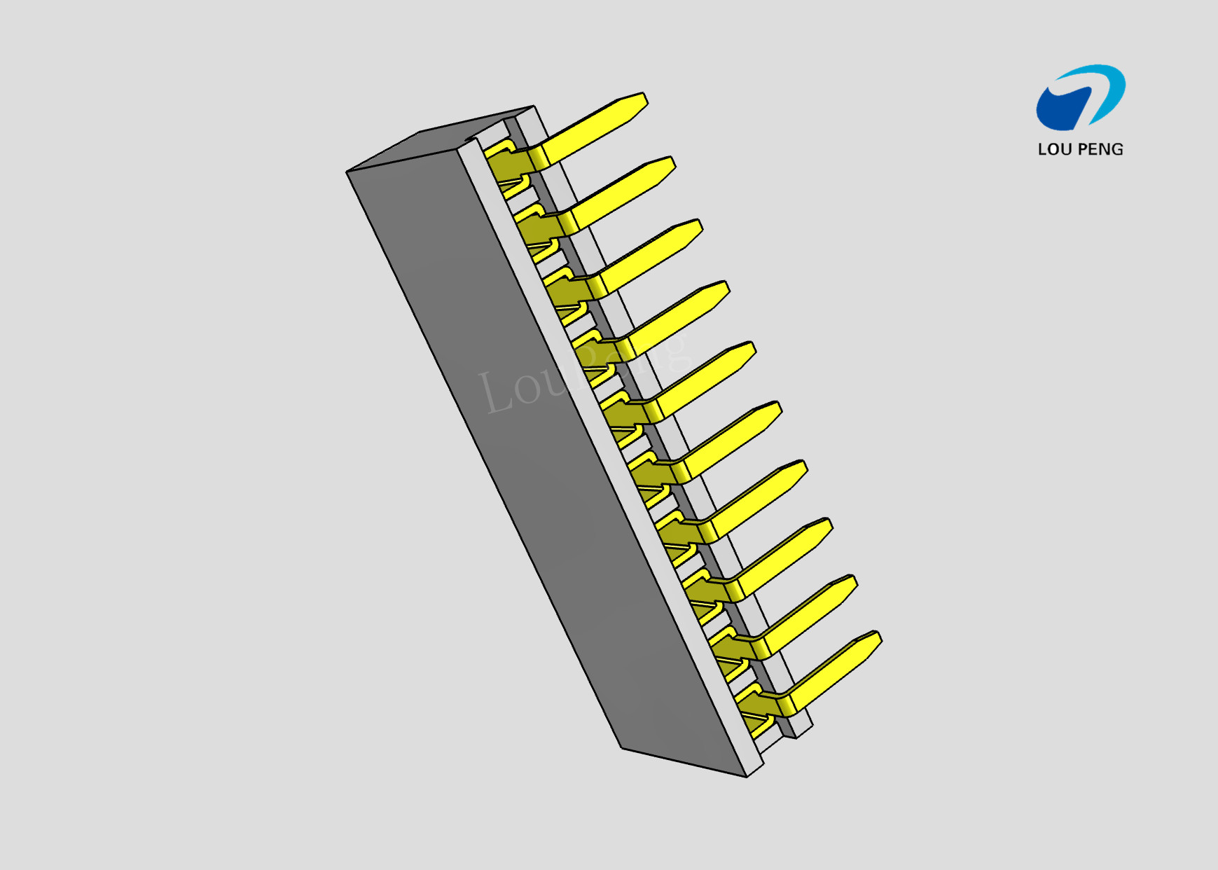 Female header, PCB Mount Receptacle, Vertical, Board-to-Board, 10 Position, 2.0mm Pitch, Shrouded, Gold Flash, 90 degree